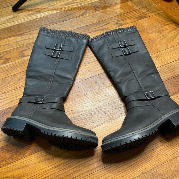 JUSTFAB Noel Gray Buckle  Boots Lug Sole Women’s US 8 - Picture 2 of 11